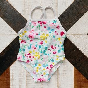 Floral Baby Girl One-piece Swimming Summer Bathing Suit 0–3 Months Newborn